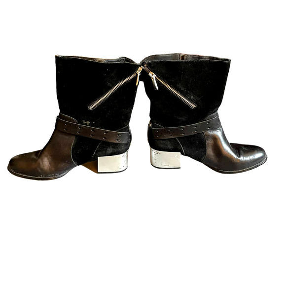 DANIBLACK  RAFAEL BOOT IN BLACK WITH MIRROR HEEL SZ 6.5 - Picture 4 of 9